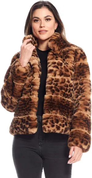 Fabulous-Furs Donna Salyers Chocolate Faux Fur Posh Jacket