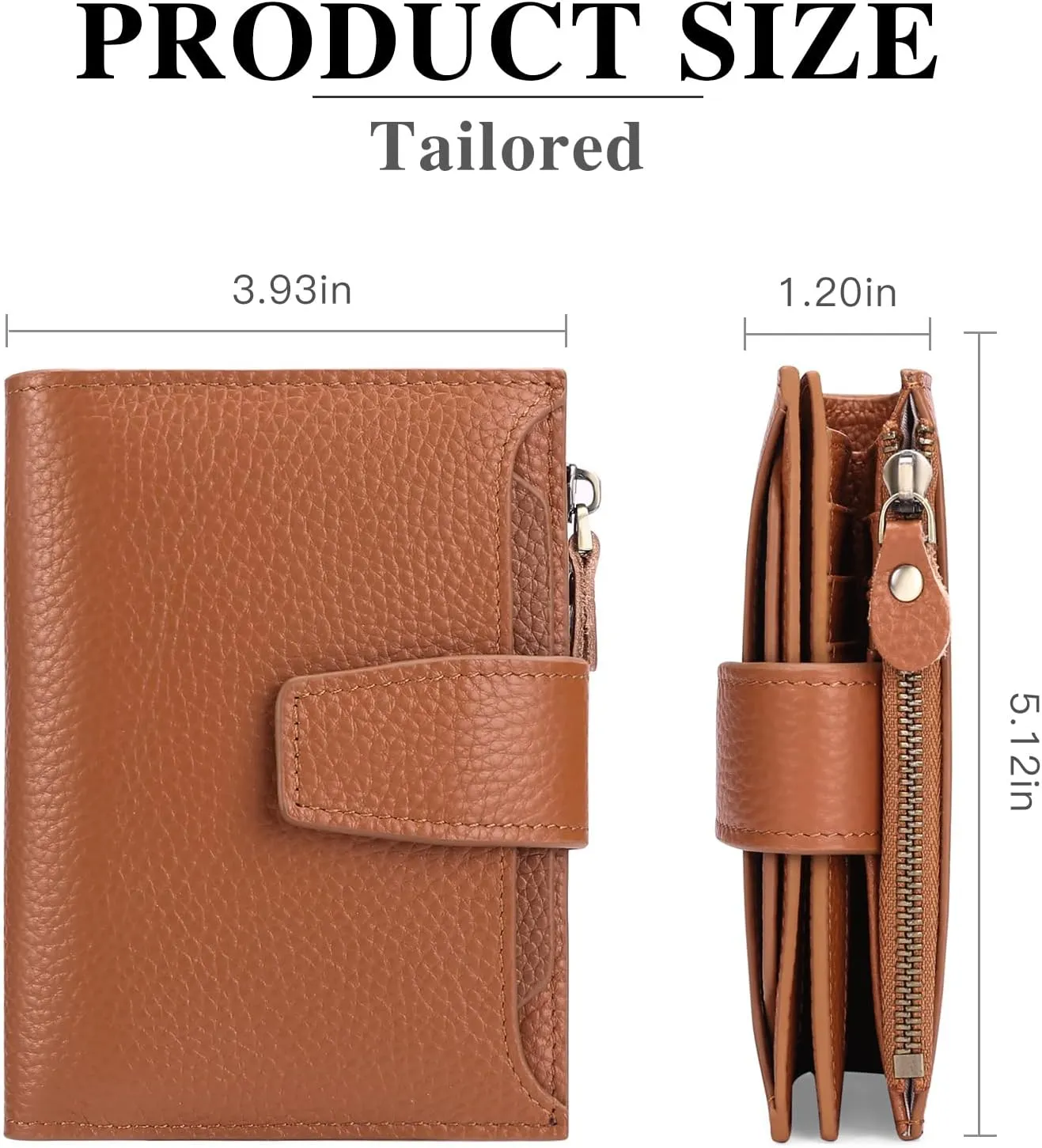 FALAN MULE Small Wallet for Women Leather Bifold Compact RFID Blocking Small Womens Wallet