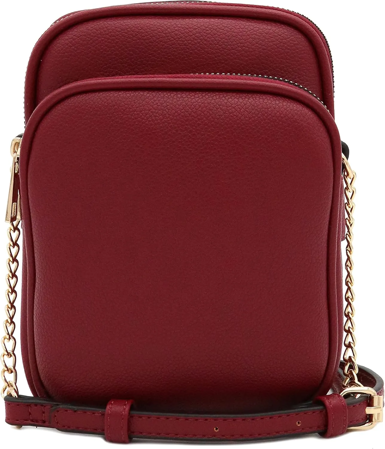 FashionPuzzle Multi Pocket PU Leather Casual Medium Crossbody Bag with Adjustable Strap