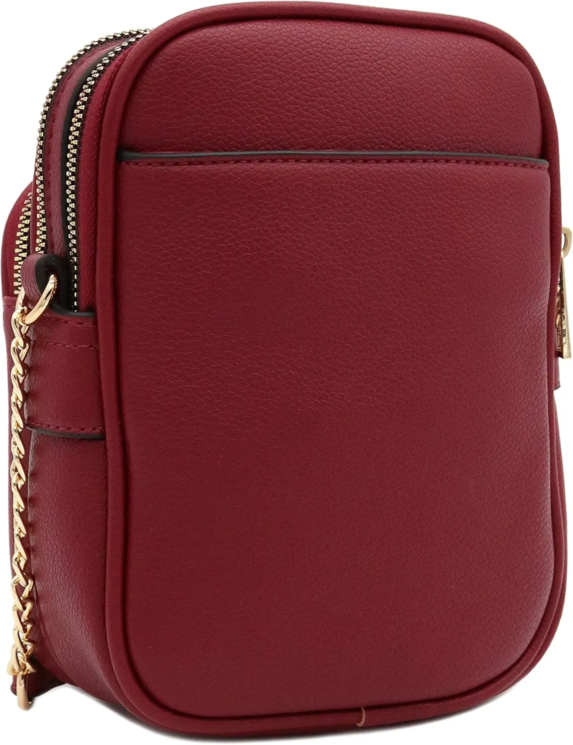 FashionPuzzle Multi Pocket PU Leather Casual Medium Crossbody Bag with Adjustable Strap