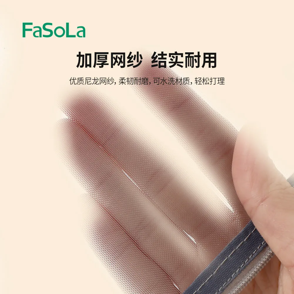 FaSoLa Portable Mini Mesh Makeup Bag - Large, Gray, 21*15cm