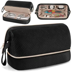 Fasrom Travel Case Compatible with Shark Flexstyle Hair Dryer, Wide-open Hair Tools Bag Compatible with Dyson Airwrap Attachments Storage for Women Travel Essentials, Black (Patent Design, Bag Only)