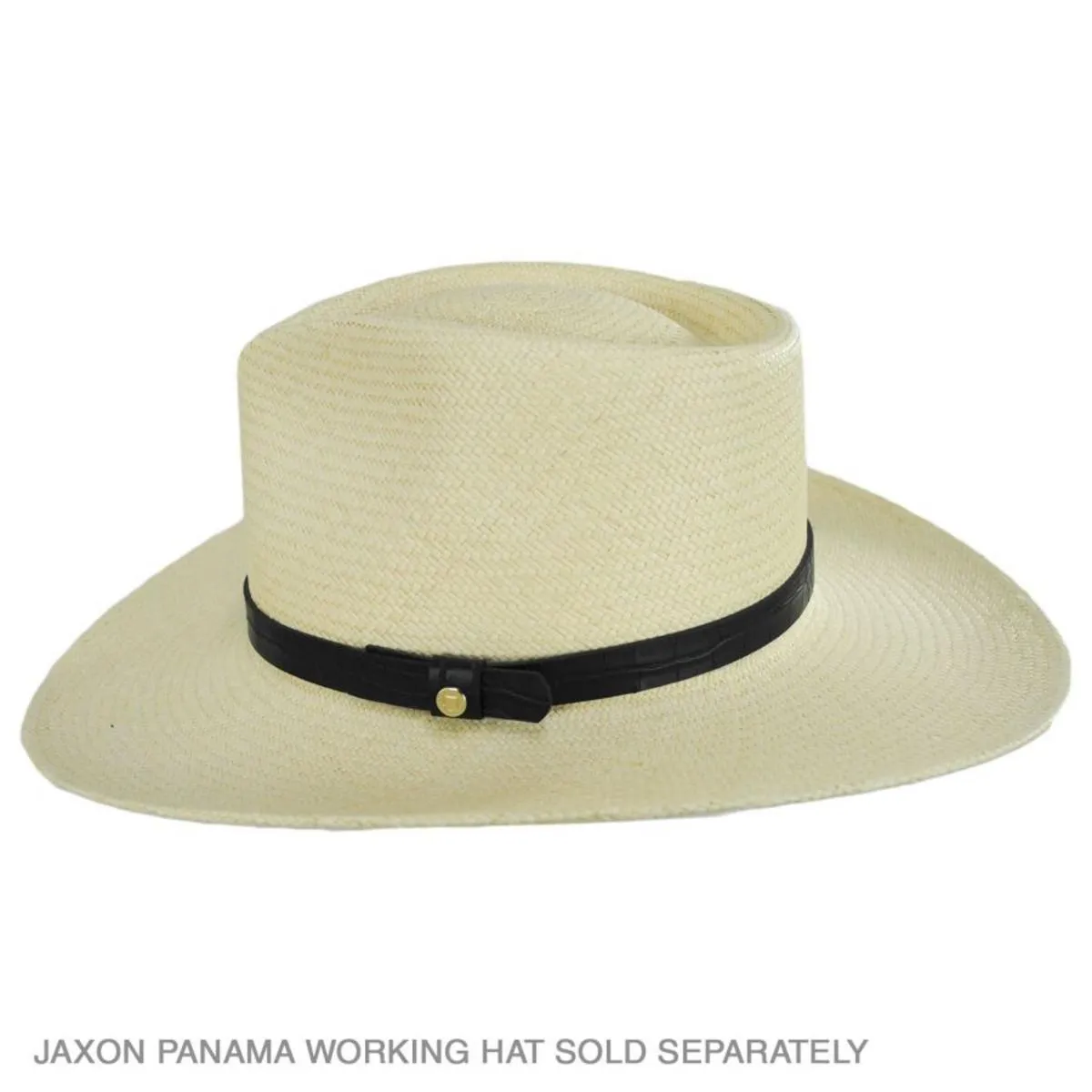 Faux Crocodile Shield Hat Band