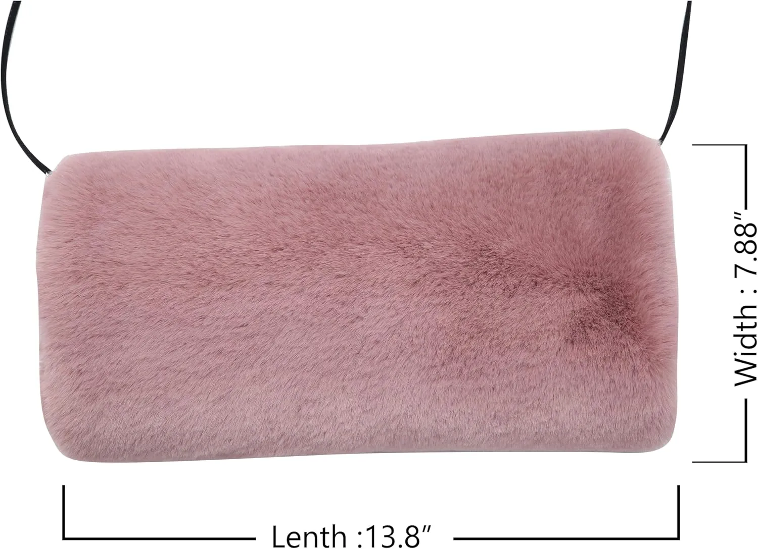 Faux Fur Hand Muffs for Women Winter Warm Arm and Hand Warmer with PU Leather Strap Include Pockets
