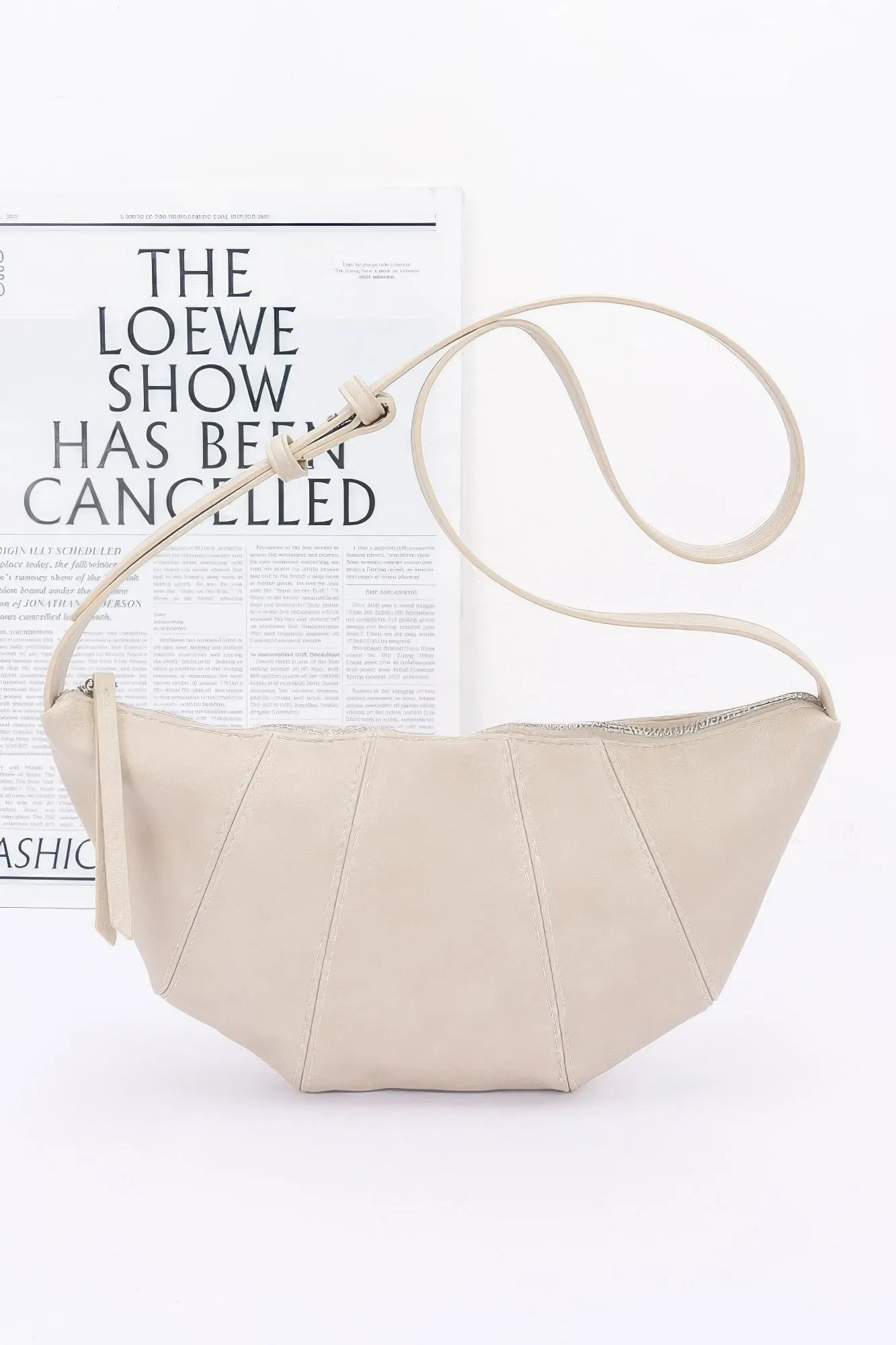 Faux Leather Croissant Bag