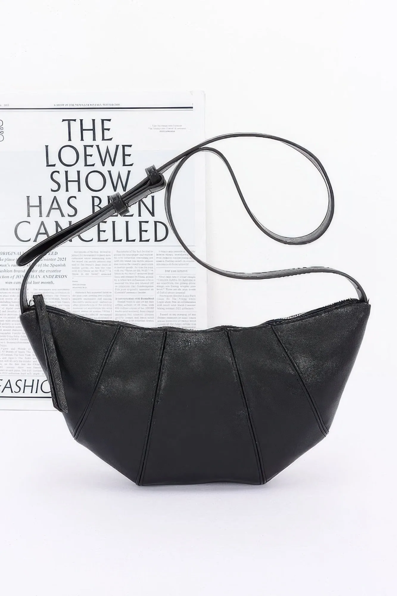 Faux Leather Croissant Bag