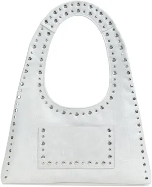 Faux Leather Designer Handbags Women Studded Purse Y2k Shoulder Bag 90s Hobo Bag Punk Streetwear