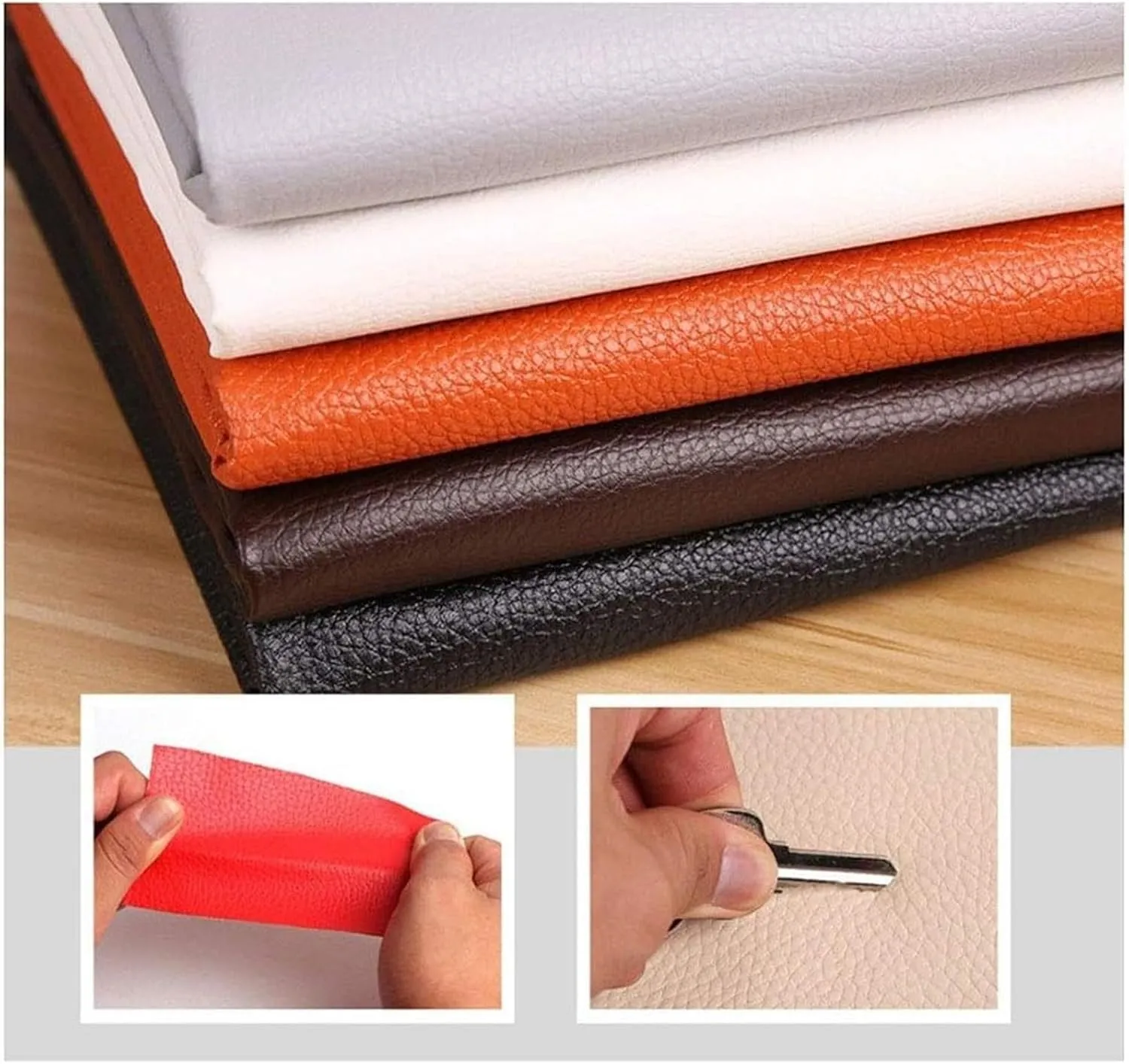 Faux Leather Fabric，Leathaire Fabric， PU Reupholster Upholstery Restaurant Seats Upholstery Fabrics(1.4x9m)