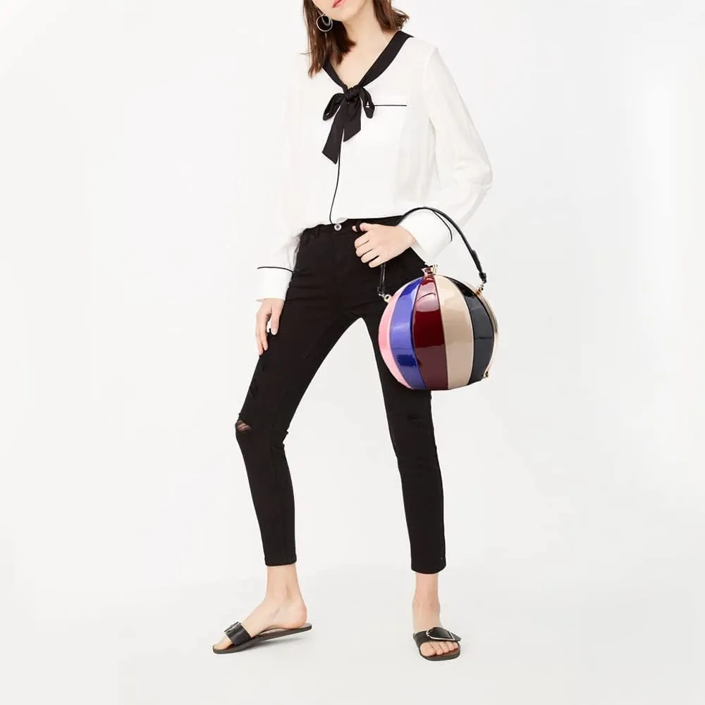 Faux Patent Leather Double Handle Frame Satchel