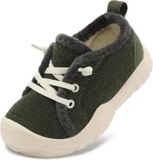 FEETCITY Wide Boys & Girls Winter Shoes - Barefoot & Walking Shoes, Slip On, Tennis Design