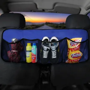 FH Group E-Z Travel Multi-Pocket Storage Collapsible Car Trunk Organizer (Easy Carry Perfect for Garage or Grocery Store, 1 Pack) Blue