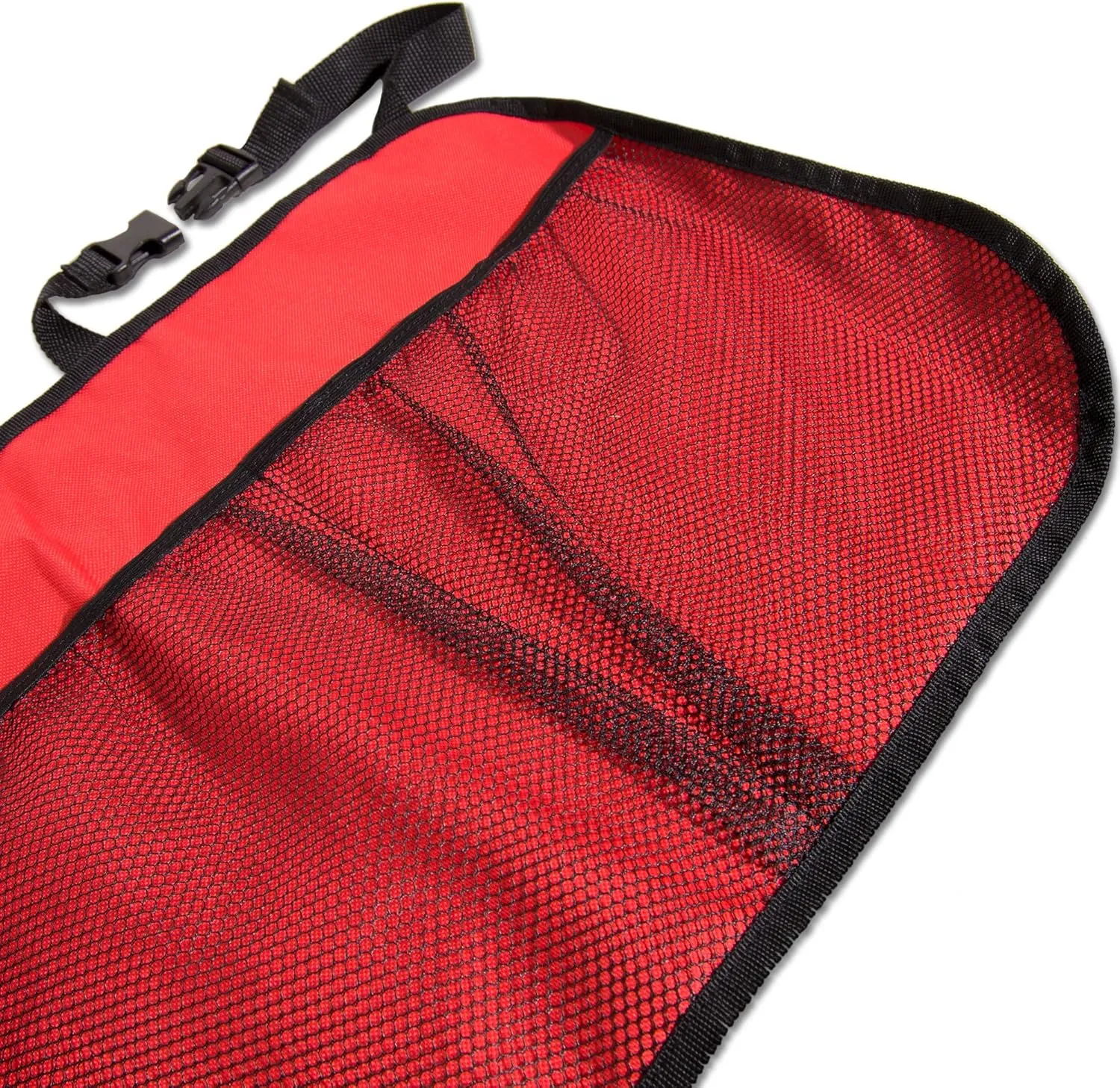 FH Group E-Z Travel Multi-Pocket Storage Collapsible Car Trunk Organizer (Easy Carry Perfect for Garage or Grocery Store, 1 Pack) Red