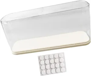 Figures Display Case Doll Storage Box Organizer Clear for Action Figure Single Layer, Beige