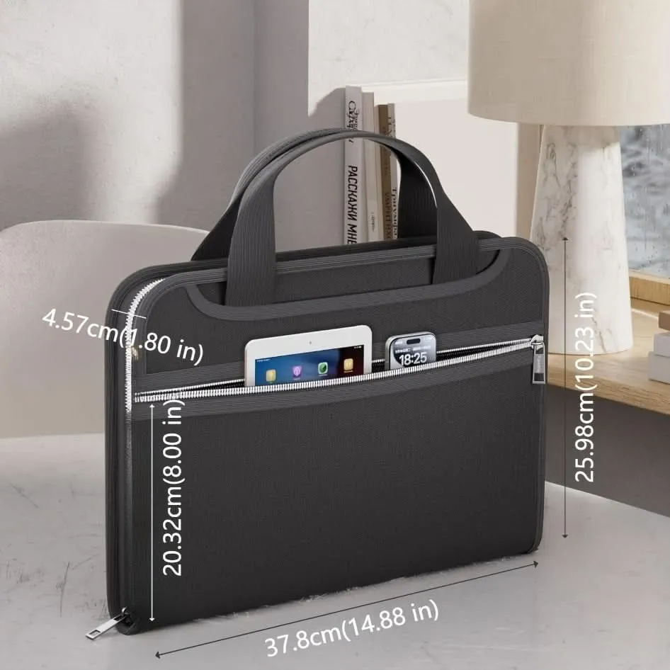 Fireproof Waterproof Accordion File Organizer, Heat-Resistant Document Case