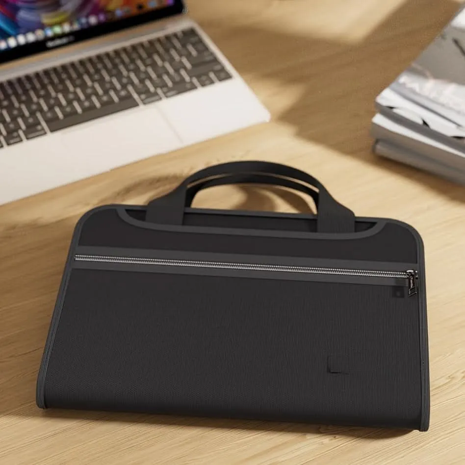 Fireproof Waterproof Accordion File Organizer, Heat-Resistant Document Case
