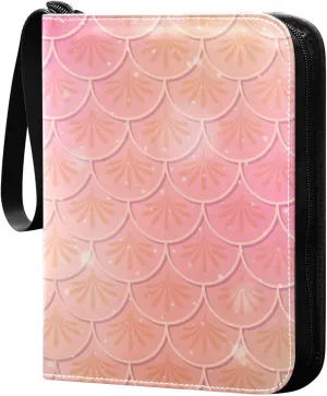Fish Scale Texture Trading Card Protectors Holder Collectible Album for Sports Card Collection Storage 400 pockets Game Card Binder