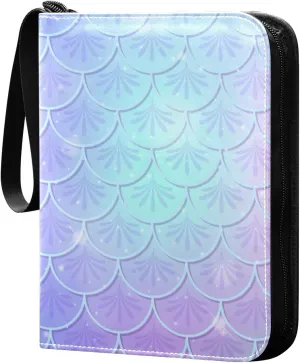 Fish-scale Theme Trading Card Protectors Holder Collectible Album for Sports Card Collection Storage 400 pockets Game Card Binder