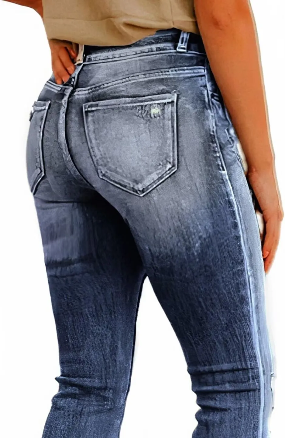 Flamingals Flare Bell Bottom Jeans for Women Raw Hem High Waist