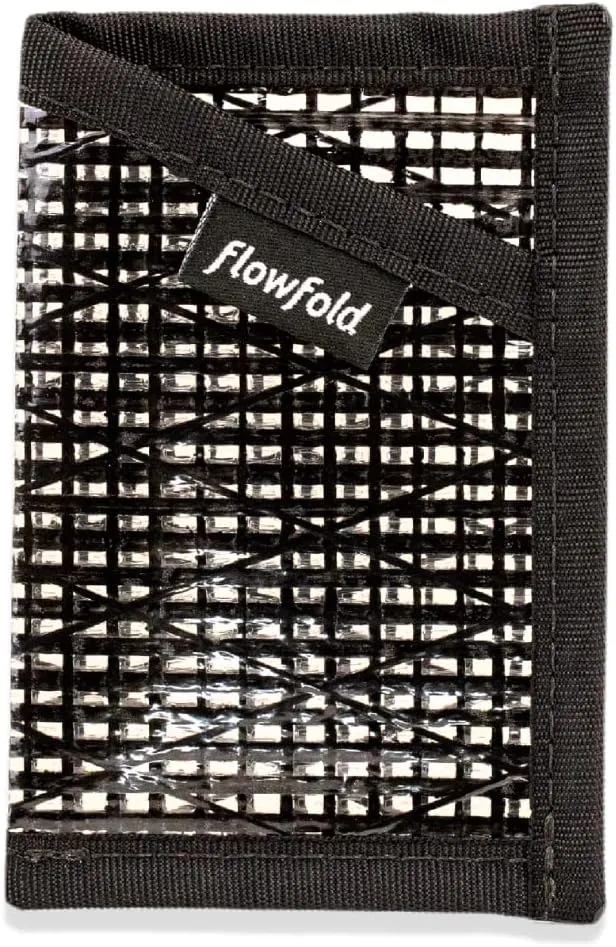 Flowfold Recycled Sailcloth Minimalist Card Holder Durable Slim Wallet Front Pocket Wallet, Card Holder Wallet Made in USA