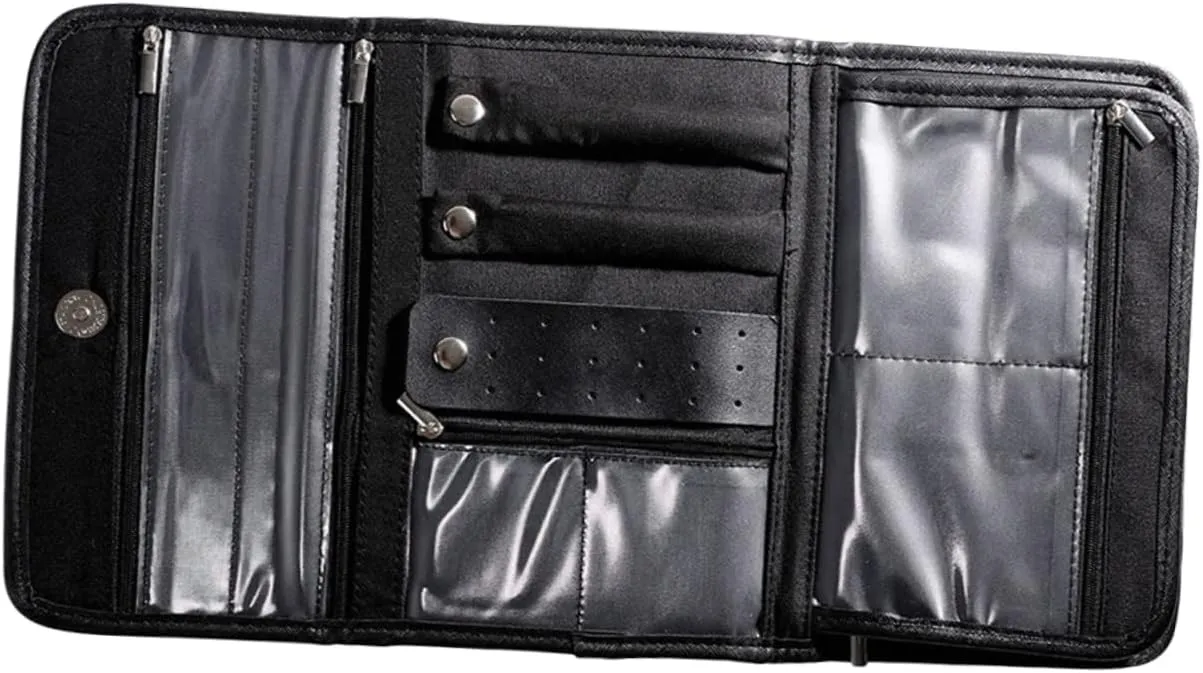 Foldable Jewelry Holder Bag Travel Jewelry Organizer Storage Bag for Jewelry Roll Bag Easy to Close and Open