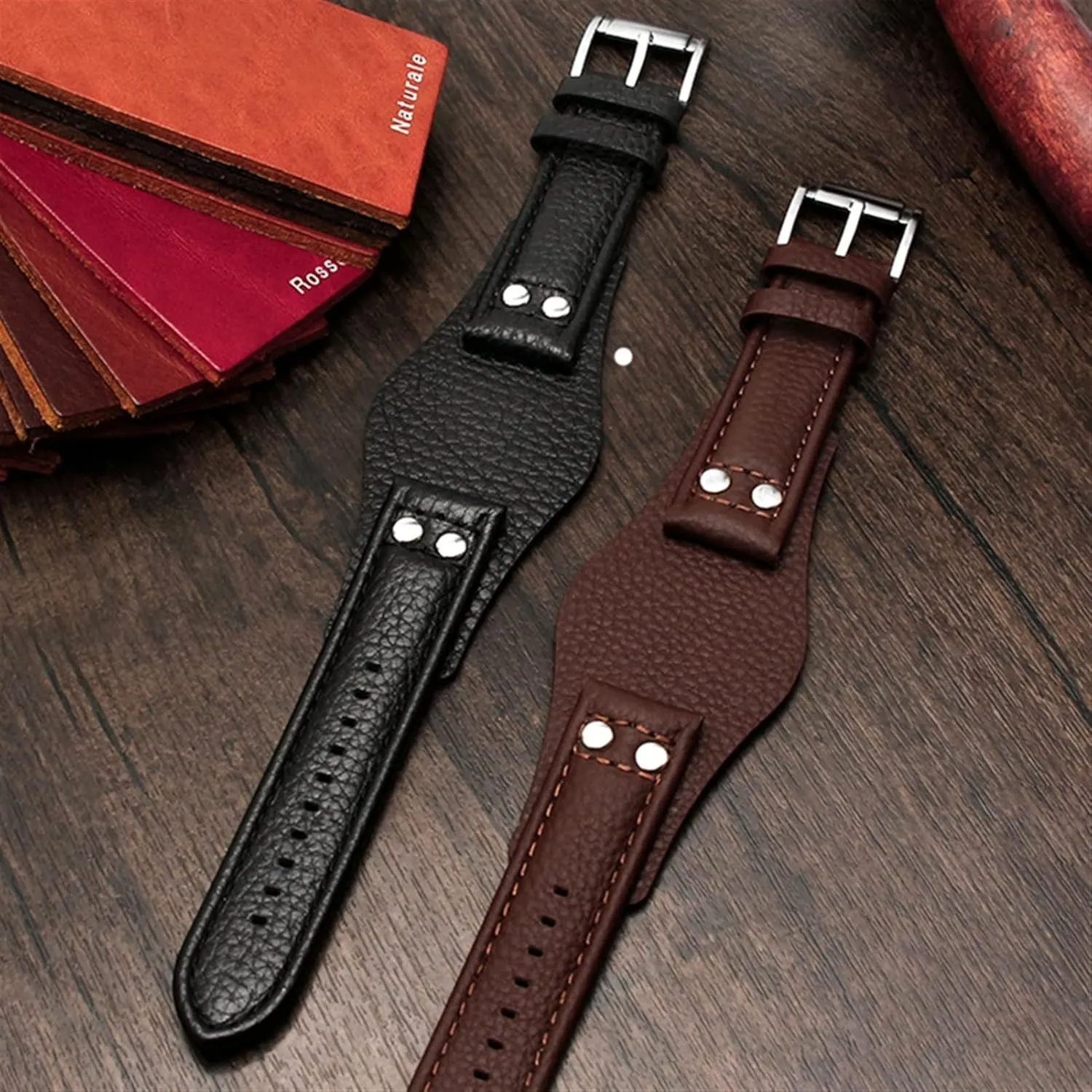 For CH2891CH3051 CH2564 CH2565 watch band mens Genuine Leather Watchbands 20mm 22mm strap With mat leather bracelet