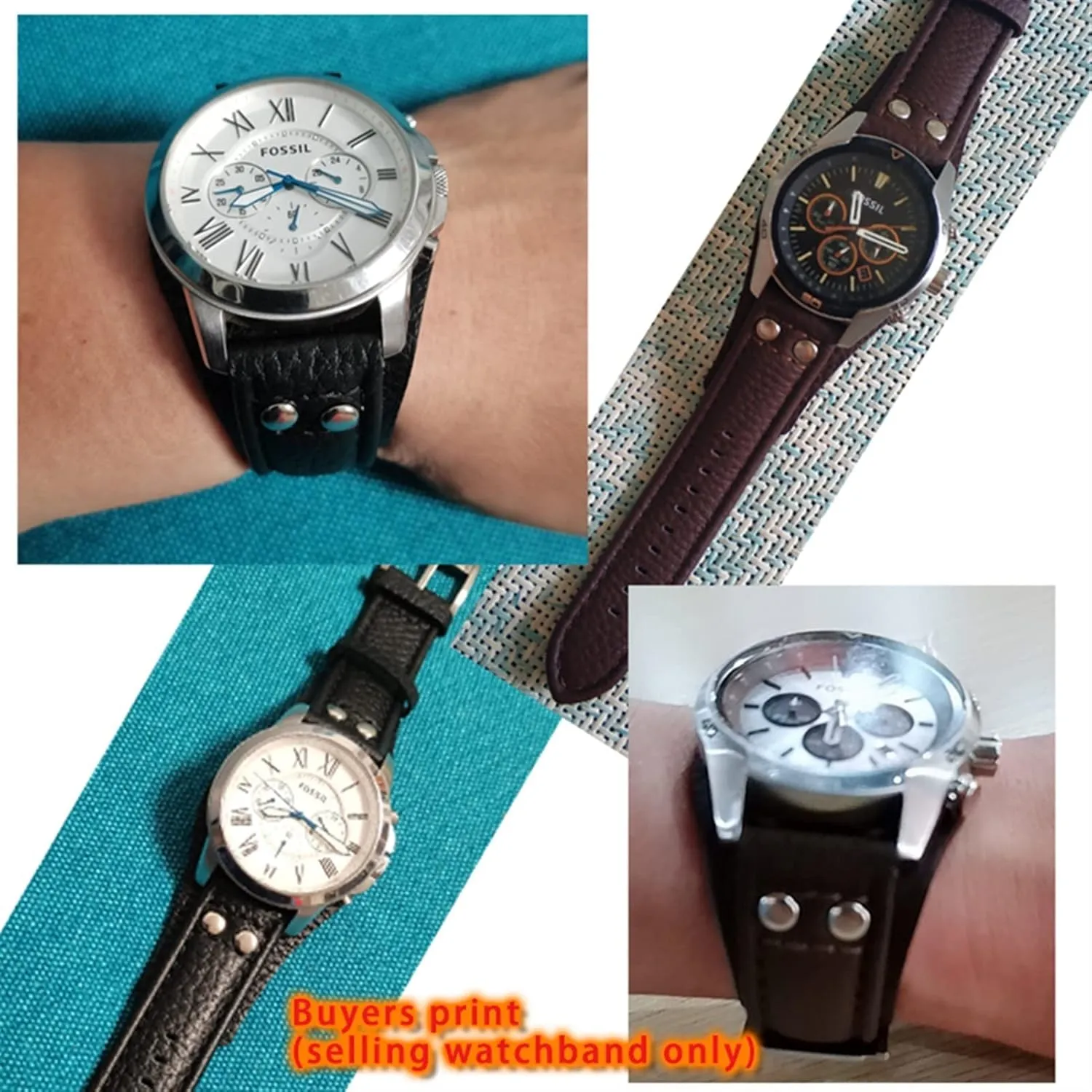 For CH2891CH3051 CH2564 CH2565 watch band mens Genuine Leather Watchbands 20mm 22mm strap With mat leather bracelet