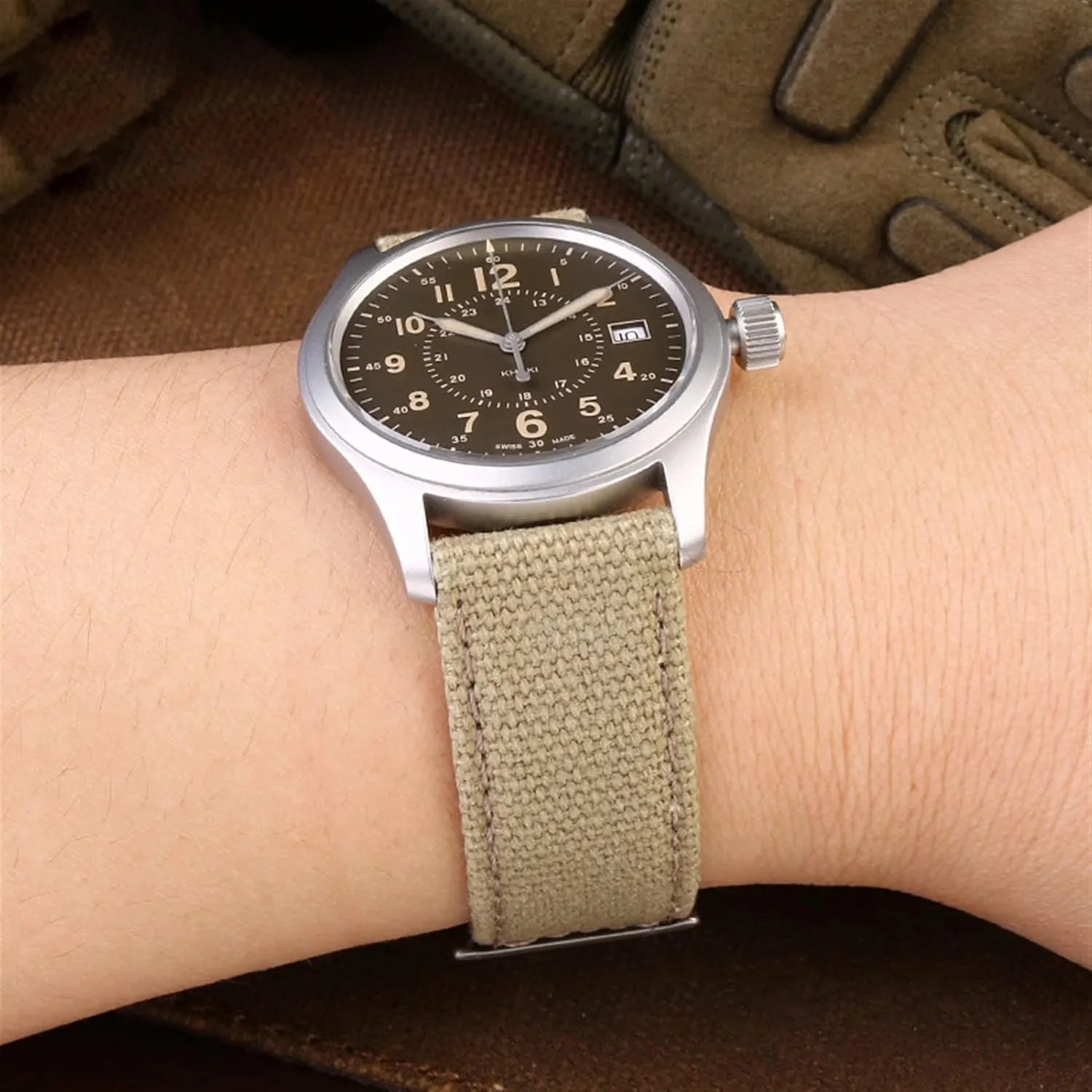 For Hamilton Khaki Field Watch h760250/h77616533/h70605963 H68201993 Watch Strap Genuine Leather Nylon Men Watch Band 20mm 22mm