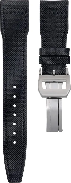 For IWC SPITFIRE MARK 18 Portugieser Portofino Pilot IW3777 Wristband Nylon Canvas Leather Watchbands 20mm 21mm 22mm