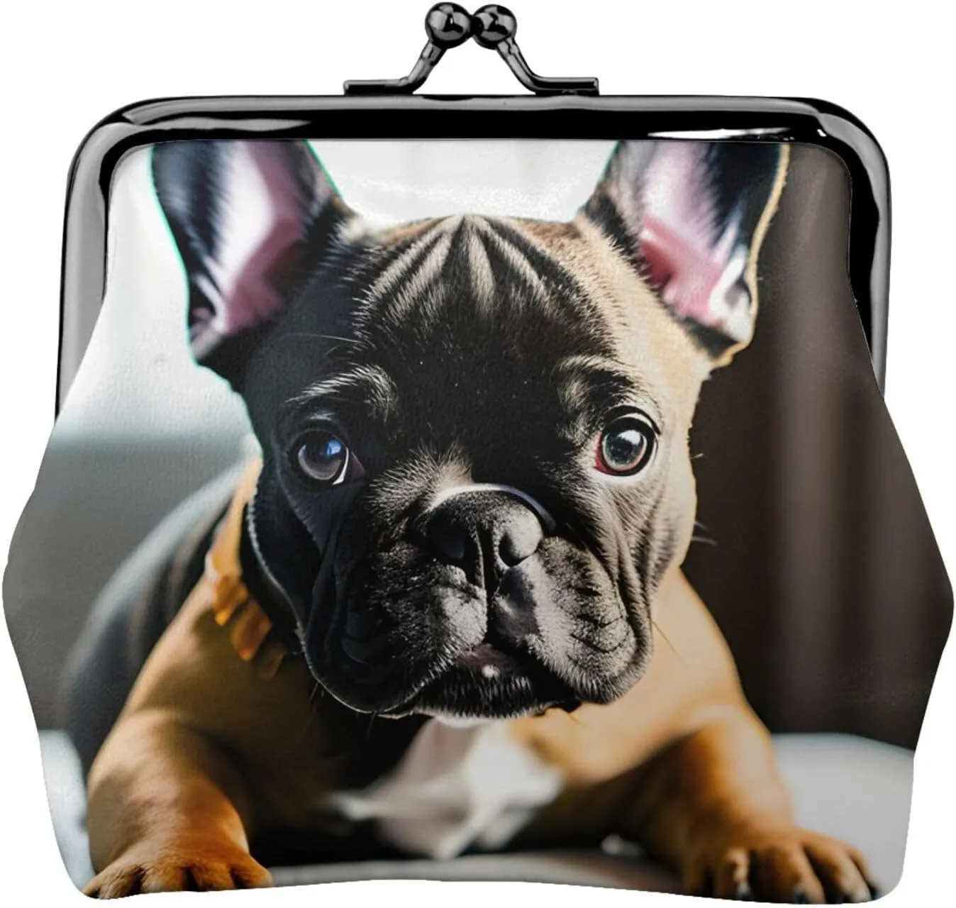 French Bulldog print Coin Purse, Mini Change Purse for Women Small Coin Purse for Key Headset Lipstick