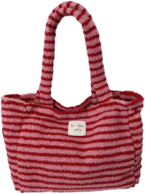 Fuzzy Tote Bag for Women Underarm Bag Shoulder Bag Large Handbag Purse Faux Fur Shopping Dating Bag