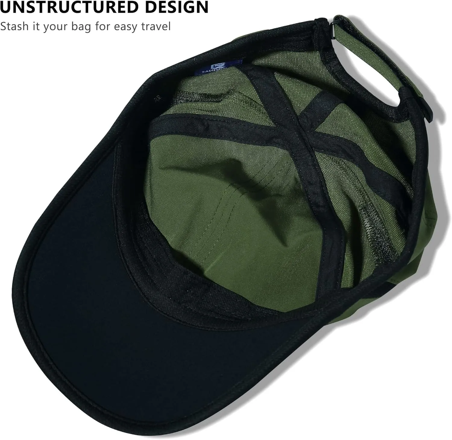 GADIEMKENSD Performance Running Hat, Stretchy Fabric with Vented Mesh for Outdoor Workouts