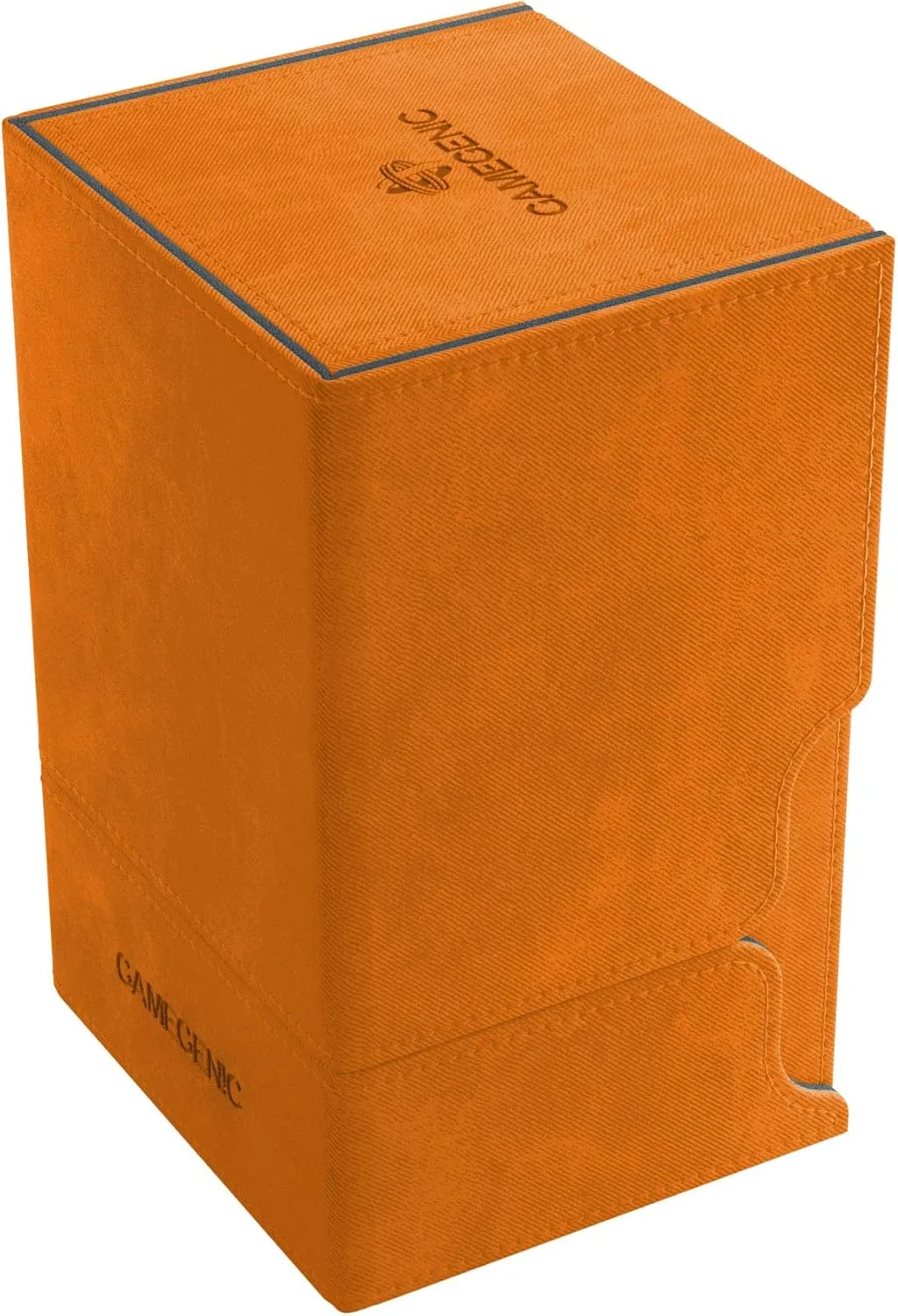 Gamegenic Card Deck Box - Deck Convertible Orange 100CT – Durable and Sturdy TCG, OCG Card Storage – Compatible with Pokemon Yugioh Commander and MTG Magic: The Gathering Cards
