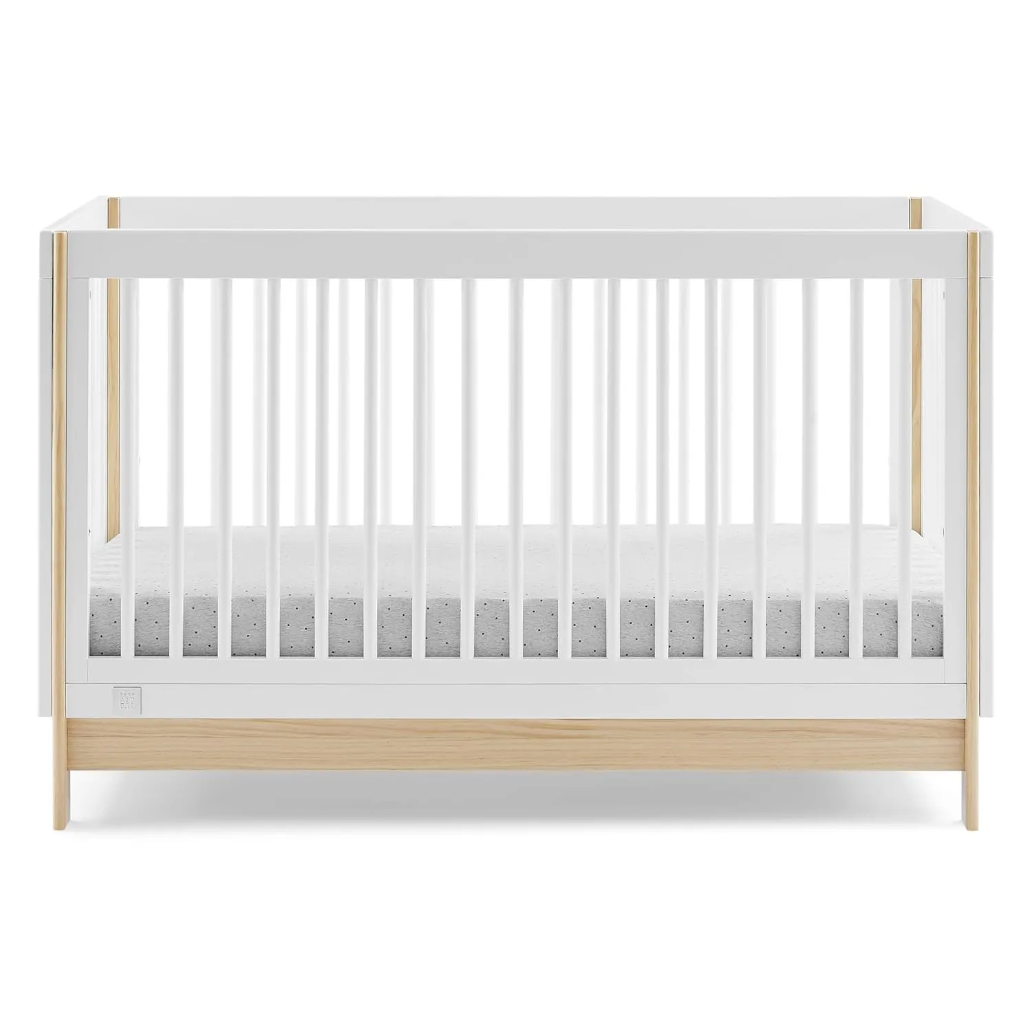 GAP babyGap Tate 4-in-1 Convertible Crib - Greenguard Gold Certified, Bianca White/Natural