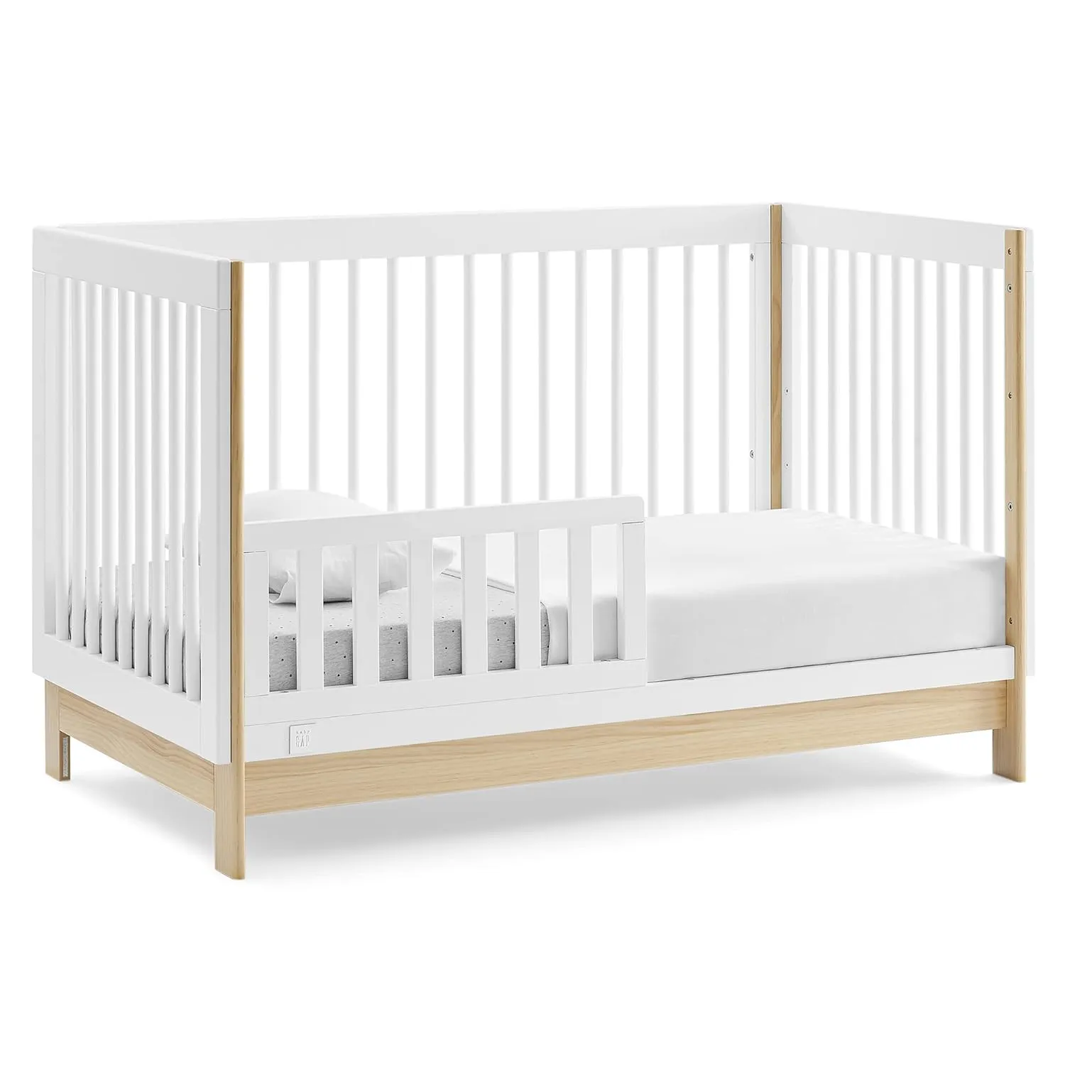 GAP babyGap Tate 4-in-1 Convertible Crib - Greenguard Gold Certified, Bianca White/Natural