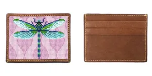 Garden Dragonfly Needlepoint Card Wallet