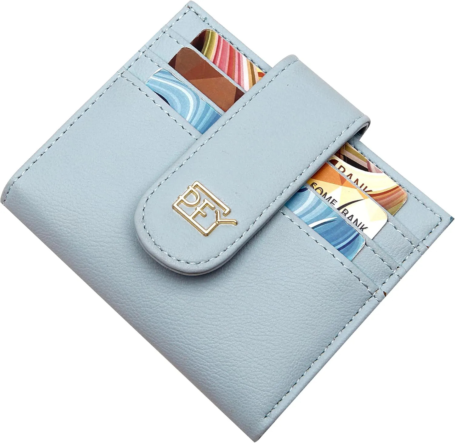 GEEAD Small Wallets for Women Slim Bifold Credit Card Holder Minimalist Zipper Coin Pocket