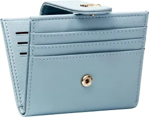 GEEAD Small Wallets for Women Slim Bifold Credit Card Holder Minimalist Zipper Coin Pocket