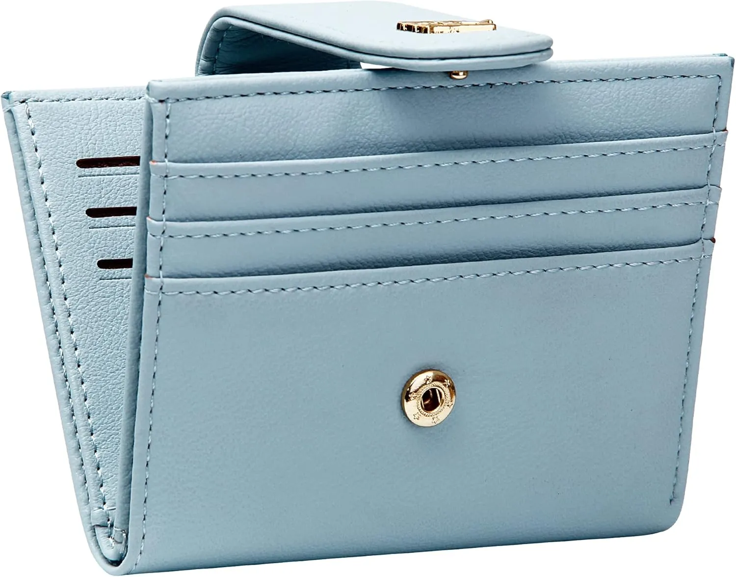 GEEAD Small Wallets for Women Slim Bifold Credit Card Holder Minimalist Zipper Coin Pocket