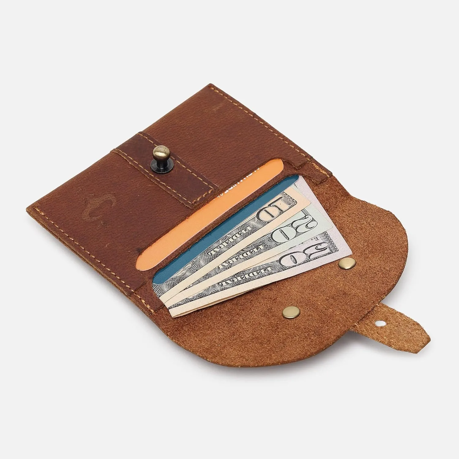 Genuine Leather Credit Card Holder - Thin ID Holder - Front Pocket Wallet - Slim Pouch - RFID Blocking