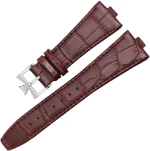 Genuine leather strap is suitable for Vacheron Constantin OVERSEAS Series 4500V 5500V P47040 stainless steel buckle