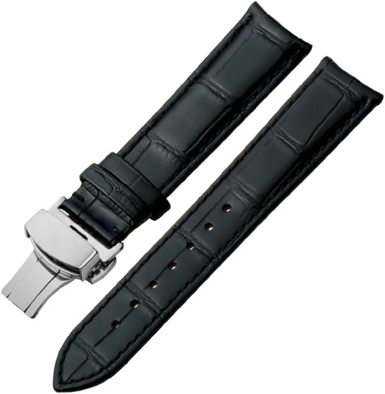 Genuine Leather Watch Band Blue Cow Leather For Tissot Watch Strap Men