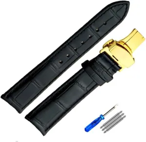 Genuine Leather Watch Band Blue Cow Leather For Tissot Watch Strap Men