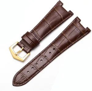 Genuine Leather Watch Band For Patek Philippe 5711 5712G Nautilus Watchs Men And Women Special Notch 25mm*12mm Watch Strap