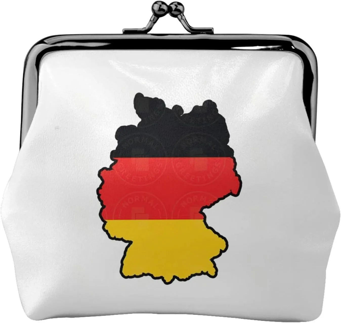 German Flag Map print Coin Purse with Kiss Lock Buckle Small Change Purse Card Holder Coin Pouch for Women
