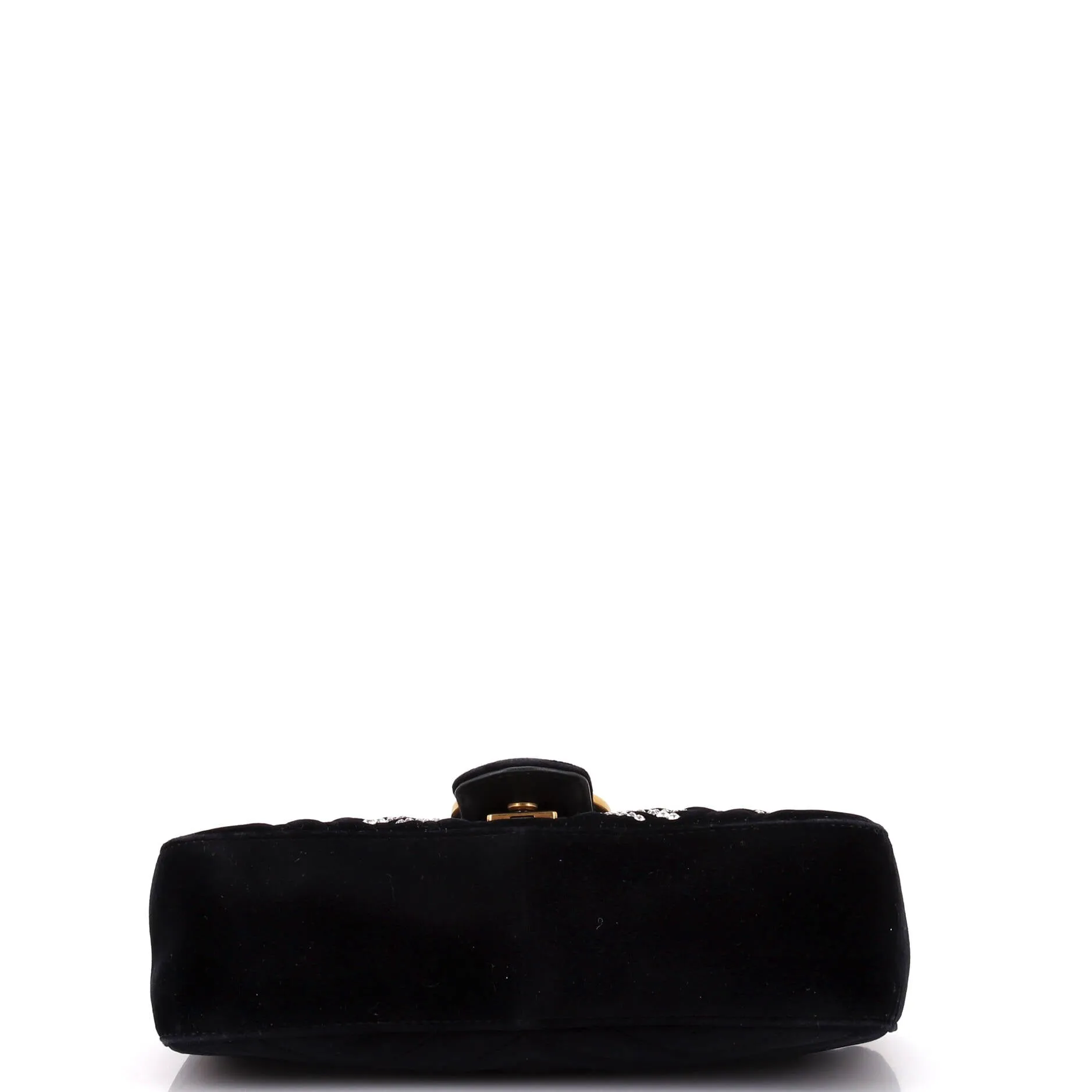 GG Marmont Flap Bag Crystal Embellished Matelasse Velvet Medium