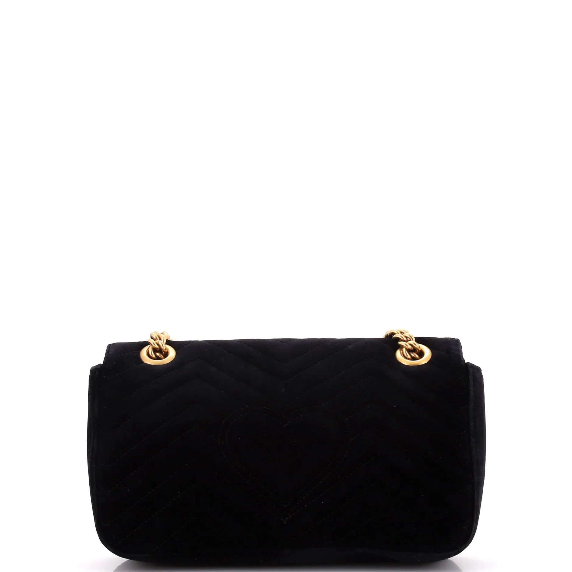 GG Marmont Flap Bag Crystal Embellished Matelasse Velvet Medium