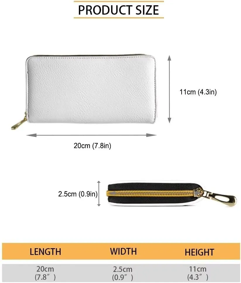 GIFTPUZZ Aztec Horse Wallets Women Travel Shopping Clutch Purse Lady Zip Around Money Organizer with Card Slots & Zipper Coin Pocket Western Wallets for Women Waterproof