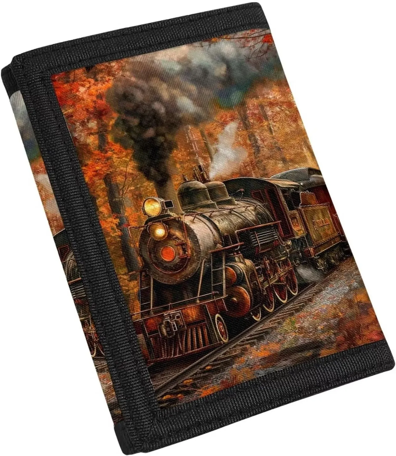 GIFTPUZZ Train Kids Wallet for Boys Cool Kids Trifold Wallet Childrens Wallet for Birthday Christmas Graduation Gifts School Money Bag