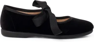 Girls Velvet Mary Jane with Faille Bow