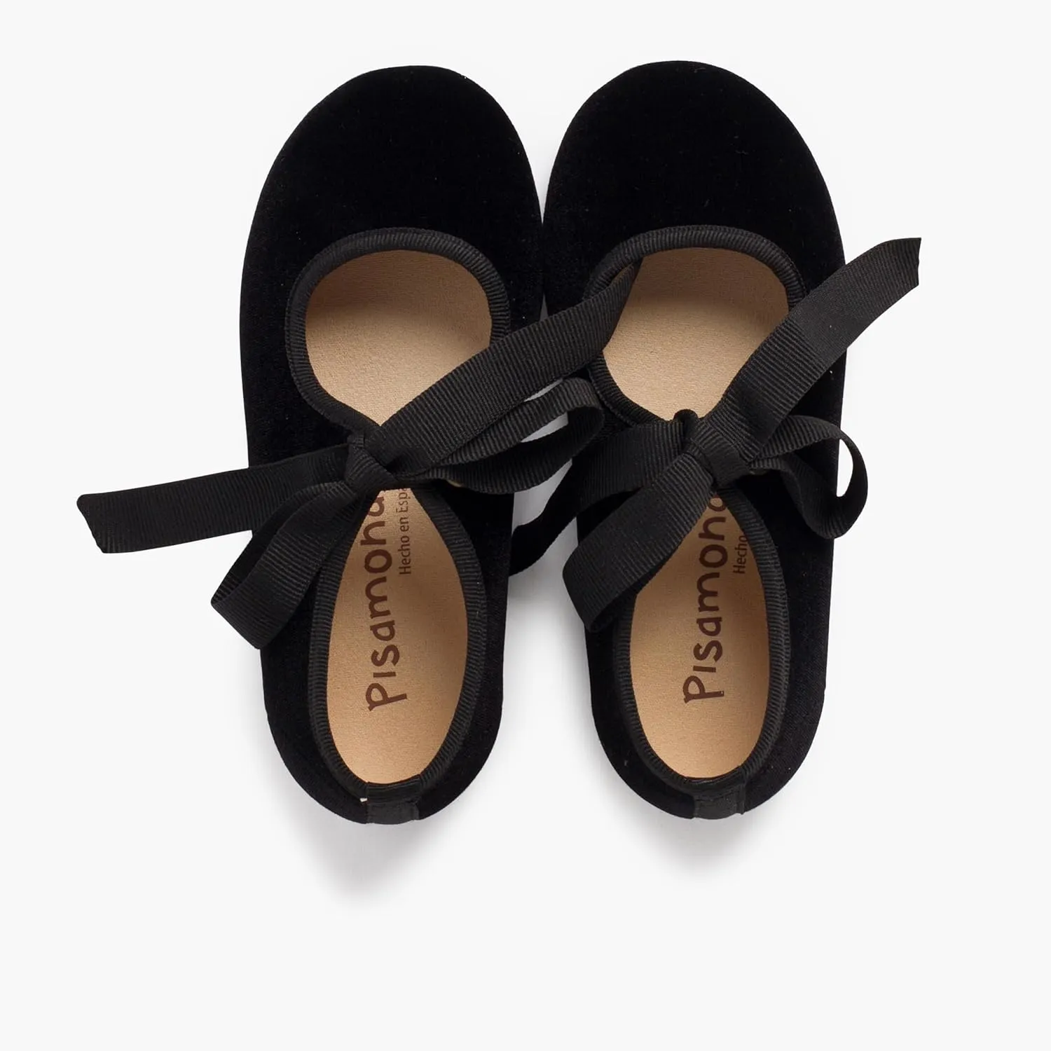 Girls Velvet Mary Jane with Faille Bow